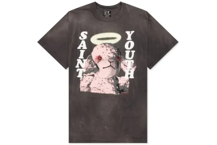 Black Saint Michael Vision Vintage S-S Tee - Saint Mxxxxxx