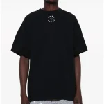 Black Saint Michaels Logo Printed Cotton Tee